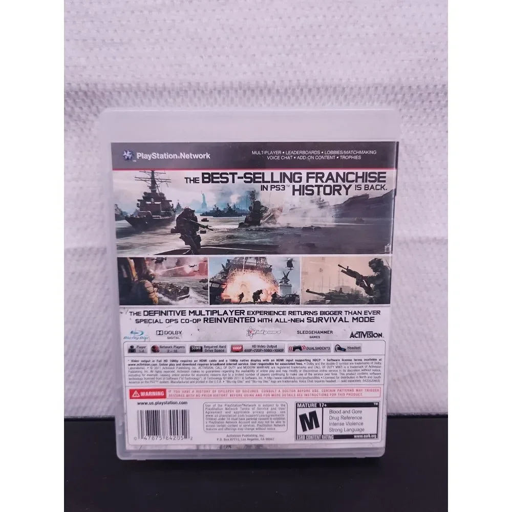 Call‎ of Duty Modern Warfare 3 MW3 (PS3, 2011) Complete